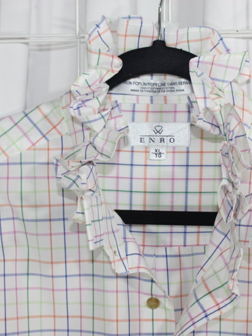 Enro Ruffle Collar Shirt - Picture 3 of 8
